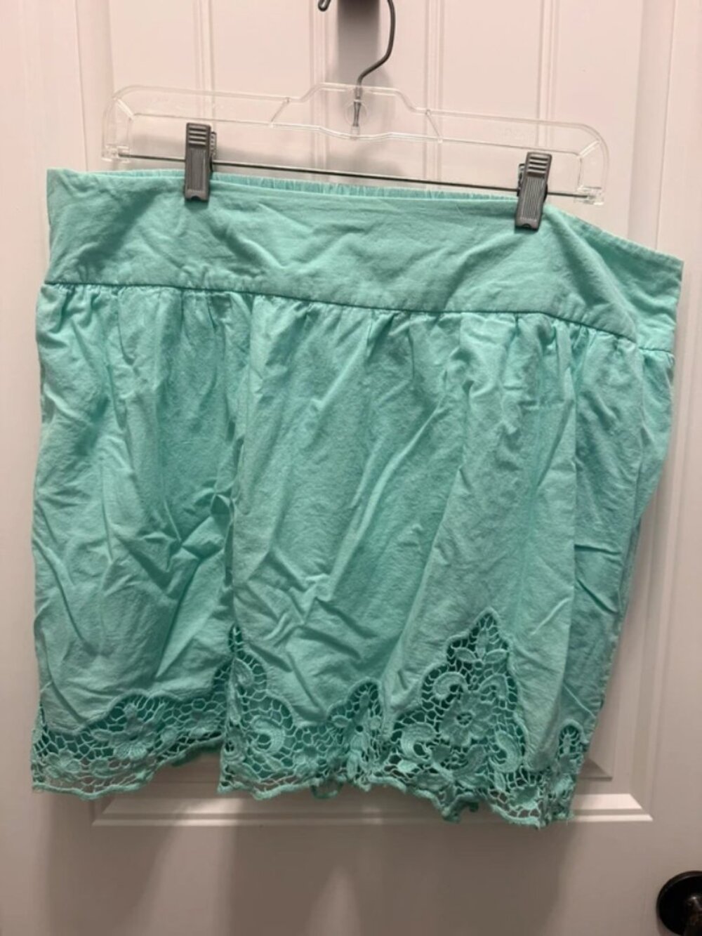 Maurice XL Skirt with Elastic Waist and Lace Detail